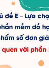 Chủ đề E - Lựa chọn 1 - Bài 1. Làm quen với phần mềm Paint